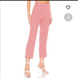 Cropped Red Gingham Pants
